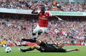 Images Dated 17th April 2011: Eboue vs. Skrtel: The Intense Rivalry - Arsenal vs. Liverpool, 17/4/11