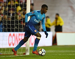 Nottingham Forest V Arsenal FA Cup 3rd Round 2017-18 Prints: Eddie Nketiah in Action: Arsenal vs. Nottingham Forest, FA Cup 3rd Round 2017-18