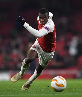 Arsenal V Qarabag 2018-19 Prints: Eddie Nketiah in Action: Arsenal vs Qarabag, UEFA Europa League, Group E