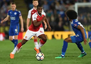 Leicester City V Arsenal 2017-18 Prints: Eddie Nketiah in Action: Leicester City vs Arsenal, Premier League 2017-18