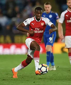 Leicester City V Arsenal 2017-18 Prints: Eddie Nketiah in Action: Premier League Clash between Leicester City and Arsenal (2017-18)