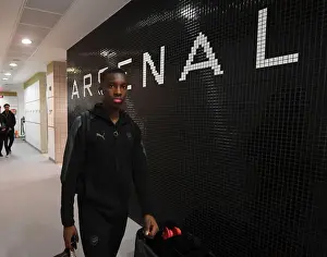 Eddie Nketiah in Arsenal Changing Room Before Arsenal FC vs BATE Borisov, UEFA Europa League (2017-18)