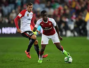 Sydney Western Wanderers V Arsenal 2017-18 Prints: Eddie Nketiah Outmaneuvers Rory Bonevacia: Arsenal vs. Western Sydney Wanderers