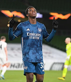 Dundalk v Arsenal 2020-21 Collection: Eddie Nketiah Scores First for Arsenal in UEFA Europa League Victory over Dundalk FC