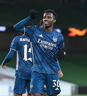Dundalk v Arsenal 2020-21 Collection: Eddie Nketiah Scores First in Arsenal's UEFA Europa League Victory over Dundalk FC