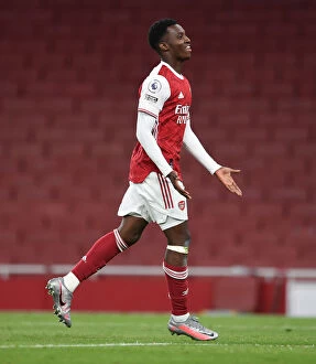 Images Dated 19th September 2020: Eddie Nketiah Scores His Second Goal: Arsenal's Triumph over West Ham (2020-21)