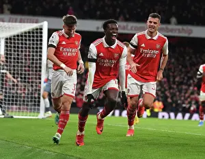 Arsenal V West Ham United 2022-23 Prints: Eddie Nketiah Scores His Second Goal: Arsenal's Victory over West Ham United in the 2022-23 Premier League