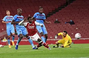 Arsenal V West Ham United 2020-21 Prints: Eddie Nketiah Scores His Second Goal: Arsenal's Victory over West Ham United