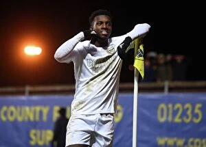 Oxford United v Arsenal - FA Cup 2023 Collection: Eddie Nketiah Stuns Oxford United with FA Cup Upset Goal for Arsenal