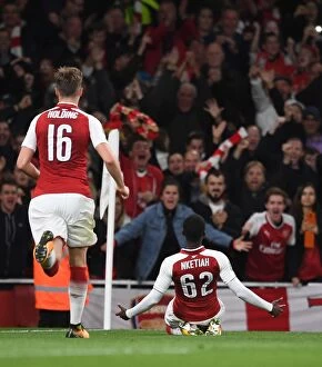 Images Dated 24th October 2017: Eddie Nketiah's Brace: Arsenal Advances in Carabao Cup with 2-1 Win Over Norwich City
