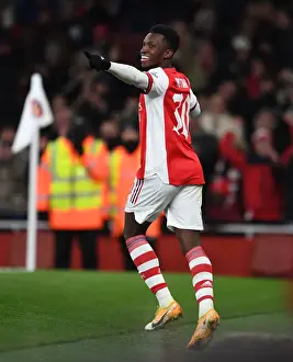 Arsenal V Sunderland - Carabao Cup 2021-22 Prints: Eddie Nketiah's Hat-trick: Arsenal Advances to Carabao Cup Semis with 4-2 Win over Sunderland