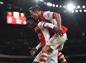 Arsenal V AFC Wimbledon 2021-22 Prints: Eddie Nketiah's Hat-Trick: Arsenal Cruises Past AFC Wimbledon in Carabao Cup