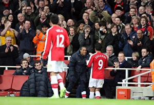 Clichy Gael Prints: Eduardo celebrates scoring his 2nd goal Arsenals 3rd