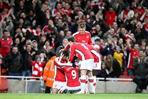 Eduardo celebrates scoring his and Arsenals 1st goal