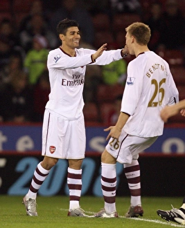 Eduardo celebrates scoring his and Arsenals 1st goal with Nicklas Bendtner Eduardo celebrates scoring his and Arsenals 1st goal with Nicklas Bendtner