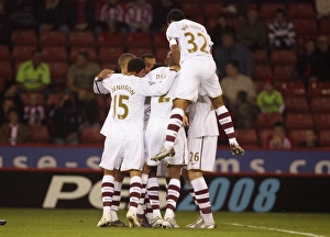 Sheffield United V Arsenal 2007-08 Prints: Eduardo celebrates scoring his and Arsenals 1st goal