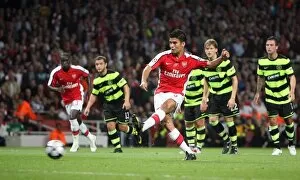 Arsenal v Celtic 2009-10 Collection: Eduardo scores Arsenals 1st goal from the penalty spot