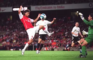 Arsenal V Sparta Prague 2007-08 Prints: Eduardo scores Arsenals 3rd goal past Tomas Postulka (Sparta)