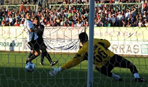 Szombathelyi Haladas V Arsenal 2009-10 Prints: Eduardo Scores First Goal for Arsenal Against Szombathelyi