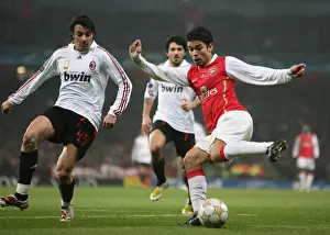 Eduardo vs. Massimo Oddo: Stalemate in the Champions League Showdown at Emirates Stadium, Arsenal vs. AC Milan, 2008