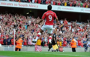 Arsenal V Rangers 2009-10 Prints: Eduardo's Brace: Arsenal's Triumph over Rangers in the Emirates Cup (3-0)