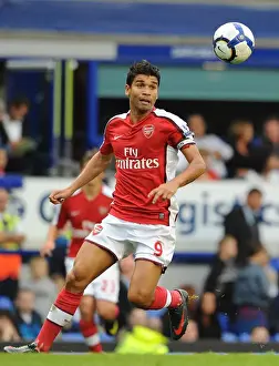 Everton V Arsenal 2009-10 Prints: Eduardo's Dominance: Arsenal Crushes Everton 1-6 in the Premier League, August 2009