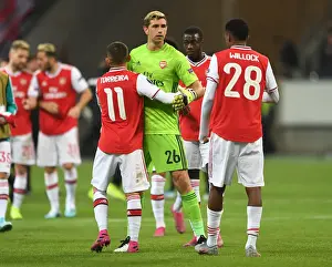 Eintracht Frankfurt V Arsenal 2019-20 Prints: Eintracht Frankfurt vs. Arsenal: Emi Martinez and Lucas Torreira Celebrate in UEFA Europa League Group F