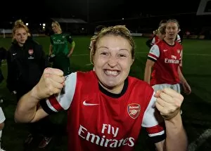 Images Dated 10th October 2012: Ellen White (Arsenal) celebrates after the match. Arsenal Ladies 1: 0 Birmingham City