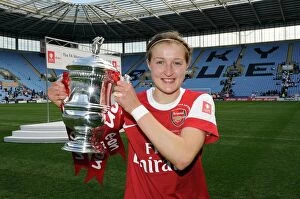 Images Dated 21st May 2011: Ellen White (Arsenal) with the FA Cup Trophy. Arsenal Ladies 2: 0 Bristol Academy