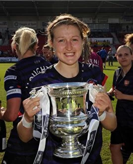 Arsenal Ladies v Bristol Academy - FA Cup Final 2013 Collection: Ellen White Lifts FA Women's Cup with Arsenal Ladies after Victory over Bristol Academy