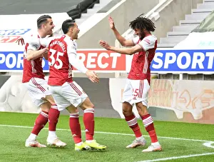 Newcastle United V Arsenal 2020-21 Prints: Elneny, Martinelli, and Xhaka: Celebrating Arsenal's First Goal Against Newcastle United (2021)