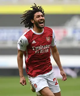 Newcastle United V Arsenal 2020-21 Prints: Elneny Scores the Winner: Arsenal Triumphs Over Newcastle in Empty St