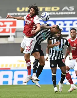 Newcastle United V Arsenal 2020-21 Prints: Elneny vs Wilson: A Battle in Empty St