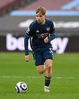 Images Dated 21st March 2021: Emile Smith Rowe in Action: West Ham United vs. Arsenal, Premier League 2020-21