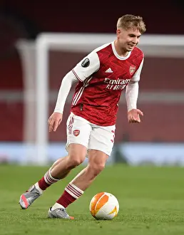 Arsenal V Villarreal 2020-21 Prints: Emile Smith Rowe Alone: UEFA Europa League Semi-Final at Emirates Amidst Coronavirus Restrictions