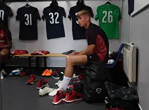 Borehamwood V Arsenal 2018-19 Prints: Emile Smith Rowe in Arsenal Changing Room: Borehamwood Pre-Season Friendly (2018)