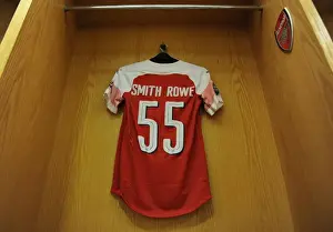 Arsenal V Brentford - Carabao Cup 2018-19 Prints: Emile Smith Rowe in Arsenal Changing Room before Carabao Cup Match vs Brentford