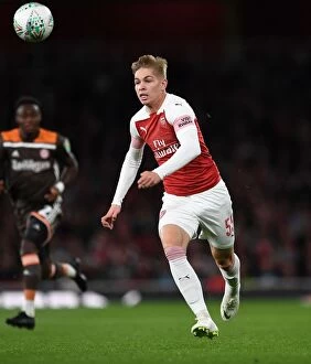 Images Dated 26th September 2018: Emile Smith Rowe: Arsenal's Breakout Star Guides Team to Carabao Cup Triumph over Brentford