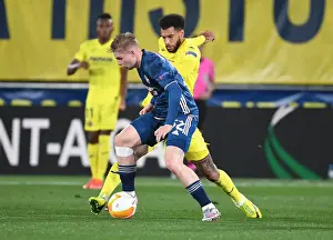 Villarreal V Arsenal 2020-21 Prints: Emile Smith Rowe Clashes with Etienne Capoue in UEFA Europa League Semi-Final: Villarreal vs