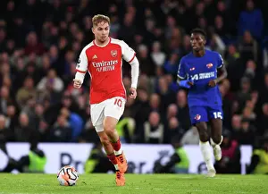 Chelsea V Arsenal 2023-24 Prints: Emile Smith Rowe Fights for Arsenal: A Premier League Battle at Stamford Bridge, 2023-24