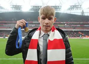 Arsenal V Tottenham Hotspur 2017-18 Prints: Emile Smith-Rowe Honors U17 World Cup Medal at Arsenal vs. Tottenham