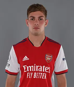 Arsenal Photocall 2021-22 Prints: Emile Smith Rowe Kicks Off Arsenal's 2021-22 Season at London Colney Training Ground