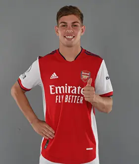 Arsenal Photocall 2021-22 Prints: Emile Smith Rowe Kicks Off Arsenal's 2021-22 Season at London Colney Training Ground