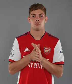 Arsenal Photocall 2021-22 Prints: Emile Smith Rowe Kicks Off Arsenal's 2021-22 Season at London Colney Training Ground