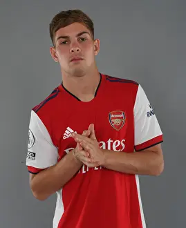 Arsenal Photocall 2021-22 Prints: Emile Smith Rowe Kicks Off Arsenal's 2021-22 Season at London Colney Training Ground