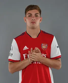 Arsenal Photocall 2021-22 Prints: Emile Smith Rowe Kicks Off Arsenal's 2021-22 Season at London Colney Training Ground