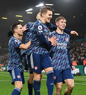 Emile Smith Rowe and Martin Odegaard Celebrate Arsenal's Four-Goal Lead Over Leeds United