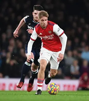 Arsenal V West Ham United 2021-22 Prints: Emile Smith Rowe Outwits Declan Rice: Arsenal's Masterclass over West Ham in Premier League