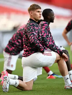 Arsenal V Villarreal 2020-21 Prints: Emile Smith Rowe Prepares for Arsenal's UEFA Europa League Semi-Final vs Villarreal at Empty Emirates Stadium