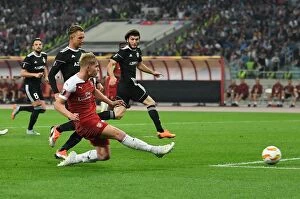 Images Dated 4th October 2018: Emile Smith Rowe Scores Arsenal's Second Goal in Qarabag v Arsenal UEFA Europa League Match, Baku